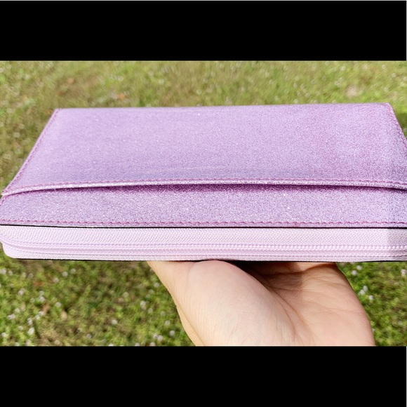 SALE‼️ Kate spade lilac glitter zip around wallet - Picture 3 of 5